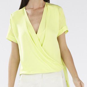 BCBGMaxAzria Natty Wrap Top | Bright Yellow